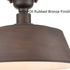 Pozzuoli Semi Flush Mount Ceiling Light ORB Metal Barn Shade Light Fixture